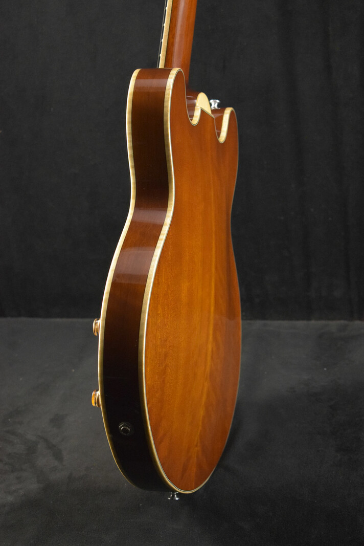 Eastman Eastman T184MX-GB All Solid Carved Series 14" Thinline Goldburst Truetone Gloss