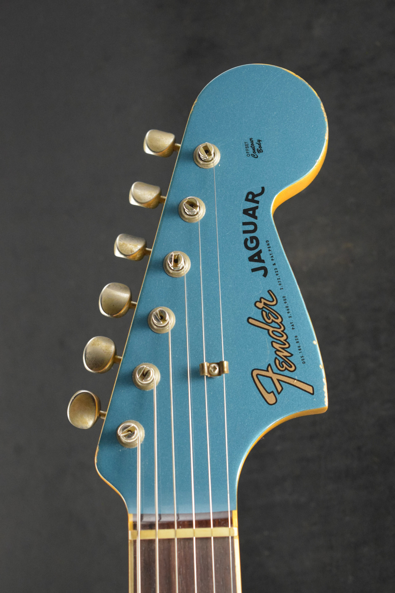 Fender Fender Custom Shop 1965 Jaguar Heavy Relic Faded Ocean Turquoise Rosewood Fingerboard