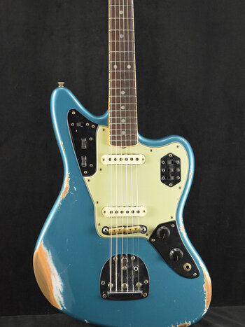 Fender Fender Custom Shop 1965 Jaguar Heavy Relic Faded Ocean Turquoise Rosewood Fingerboard