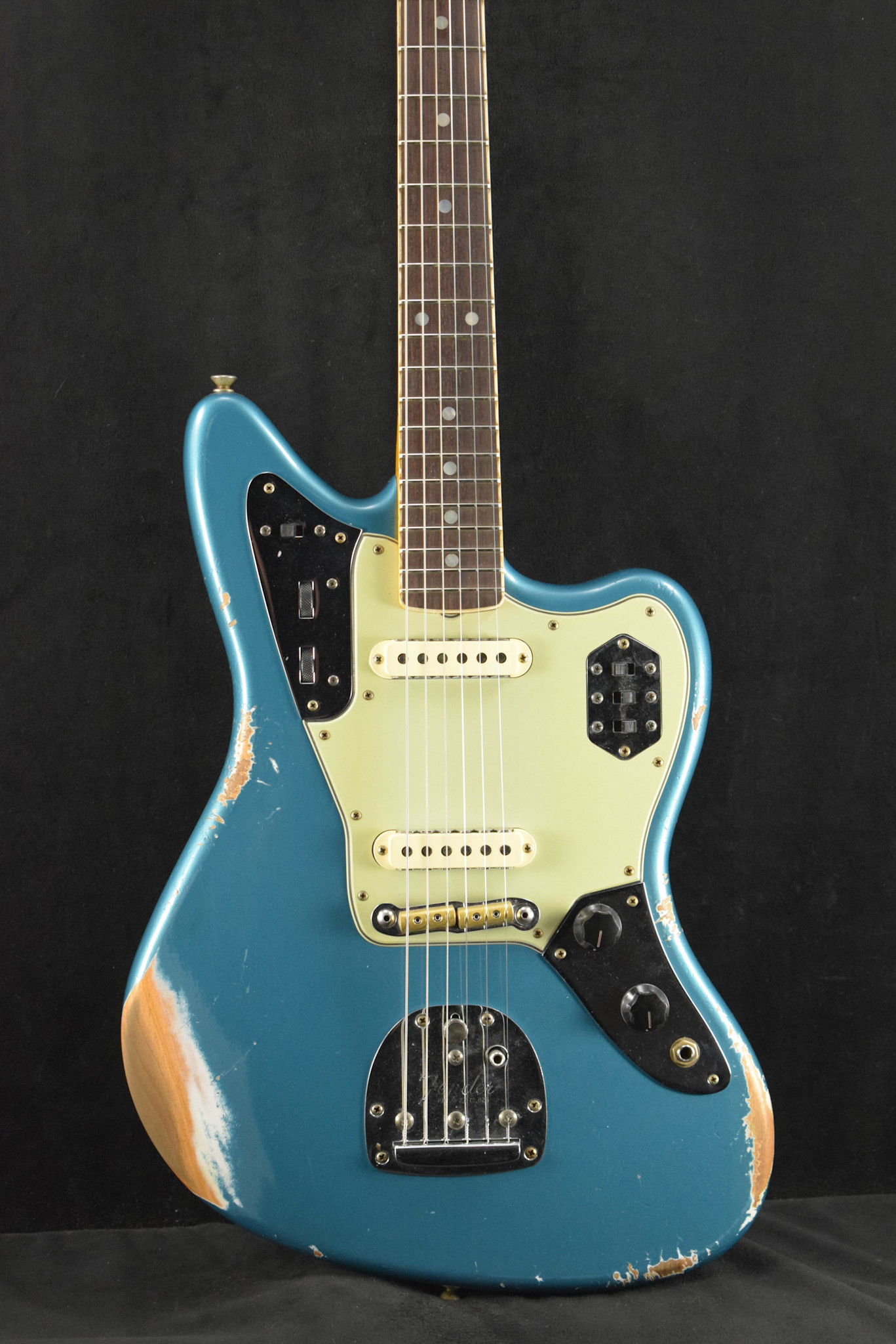 Fender Fender Custom Shop 1965 Jaguar Heavy Relic Faded Ocean Turquoise Rosewood Fingerboard