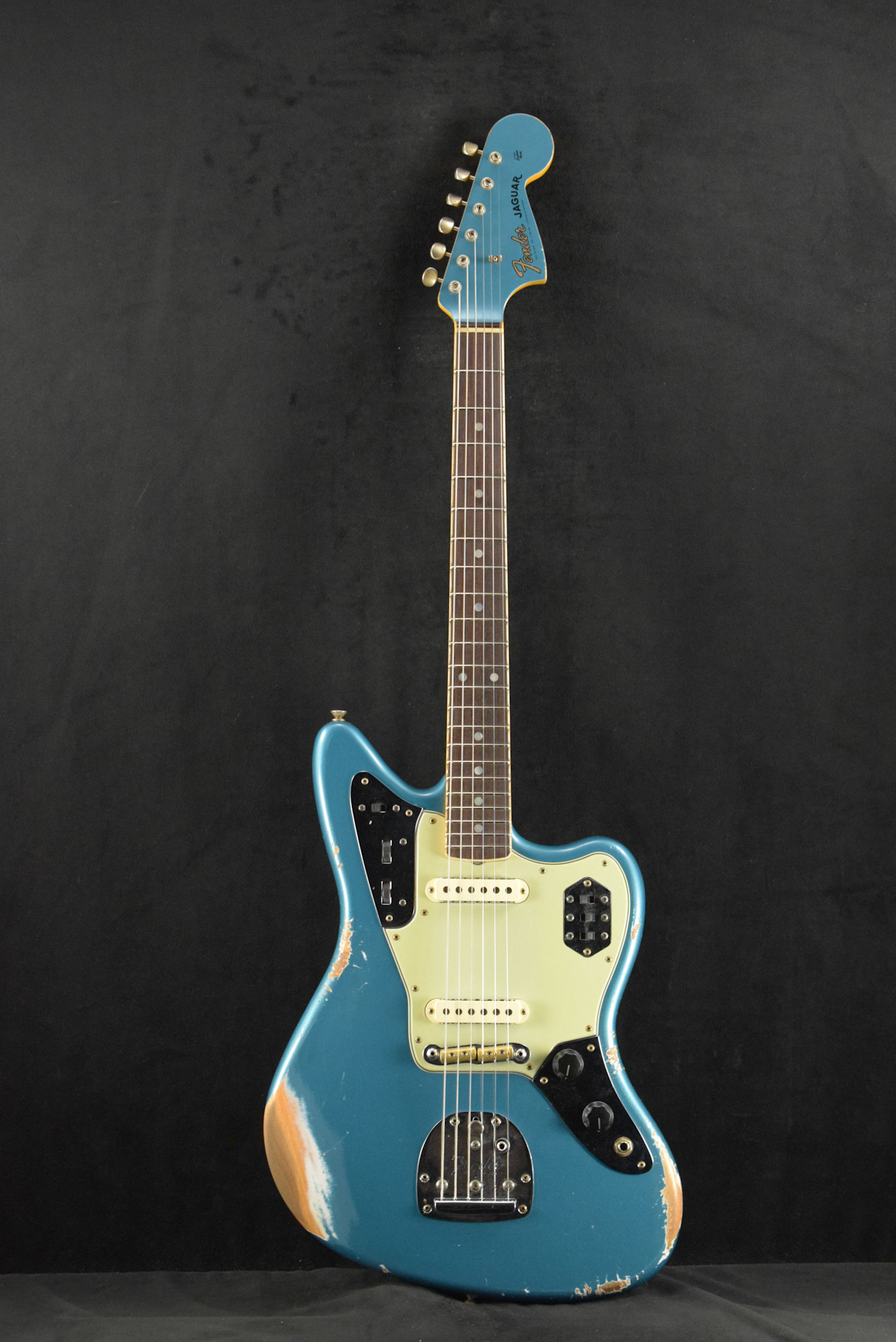 Fender Fender Custom Shop 1965 Jaguar Heavy Relic Faded Ocean Turquoise Rosewood Fingerboard