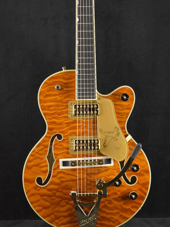 Gretsch Gretsch Limited Edition Falcon Center Block Jr. with Bigsby Quilted Maple Roundup Orange