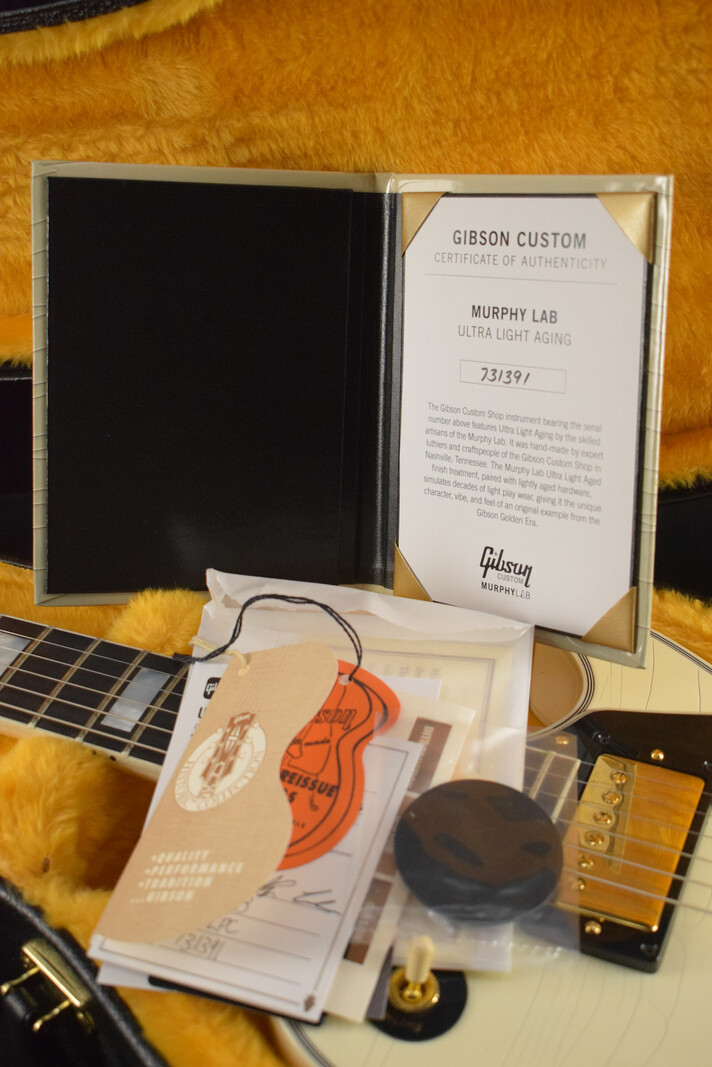 Gibson Gibson Murphy Lab 1957 Les Paul Custom 2-Pickup Alpine White Ultra Light Aged Fuller's Exclusive