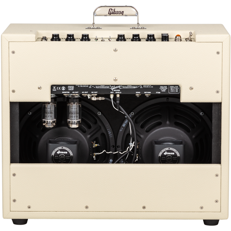 Gibson Gibson Dual Falcon 20 2x10 Combo Amplifier Cream Bronco Vinyl with Oxblood Grille