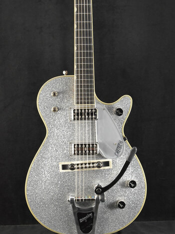 Gretsch Gretsch G6129T-59 Vintage Select ’59 Silver Jet with Bigsby TV Jones Silver Sparkle