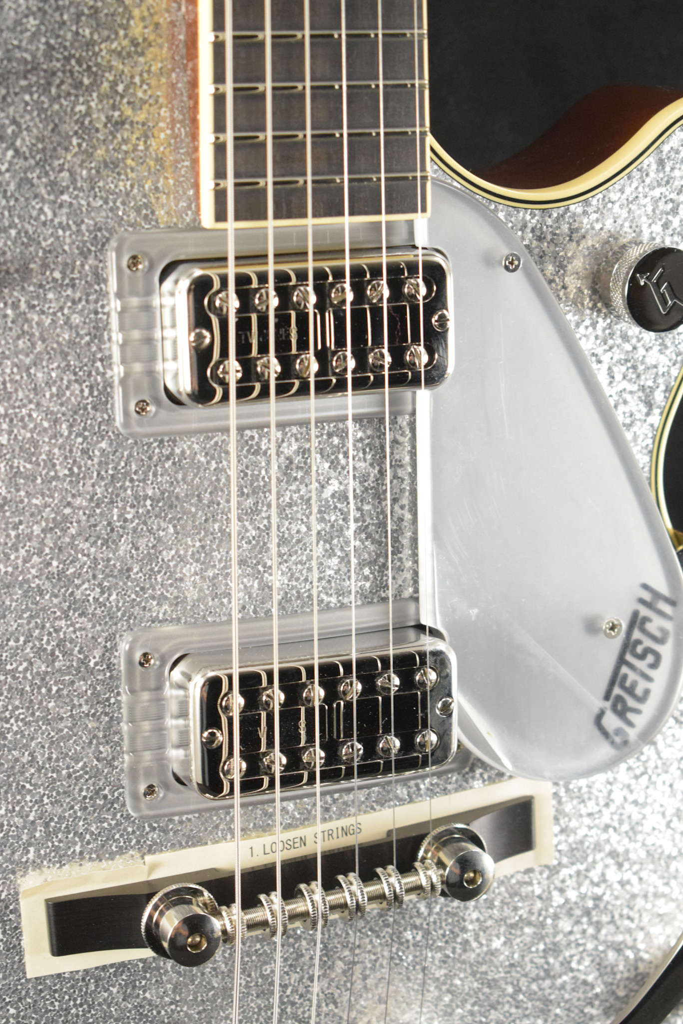 Gretsch Gretsch G6129T-59 Vintage Select ’59 Silver Jet with Bigsby TV Jones Silver Sparkle