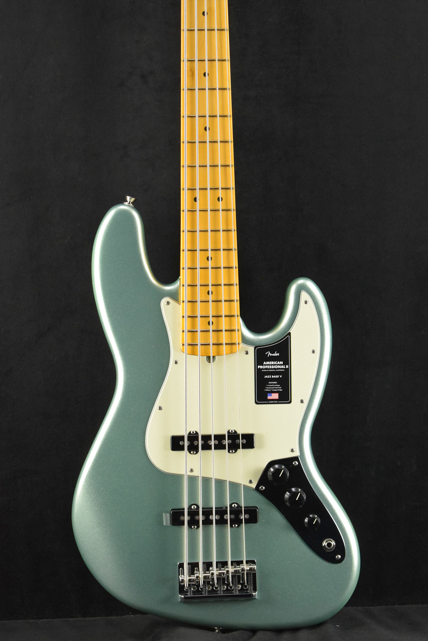 Fender Fender American Professional II Jazz Bass V Mystic Surf Green Maple Fingerboard