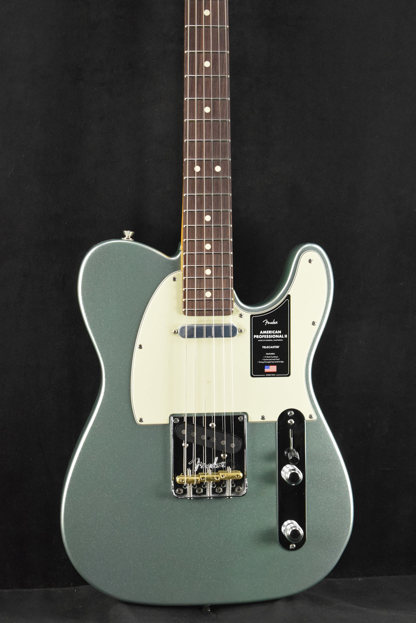 Fender American Professional2 tele 美品 Fender American Professional II Telecaster Mystic Surf Green
