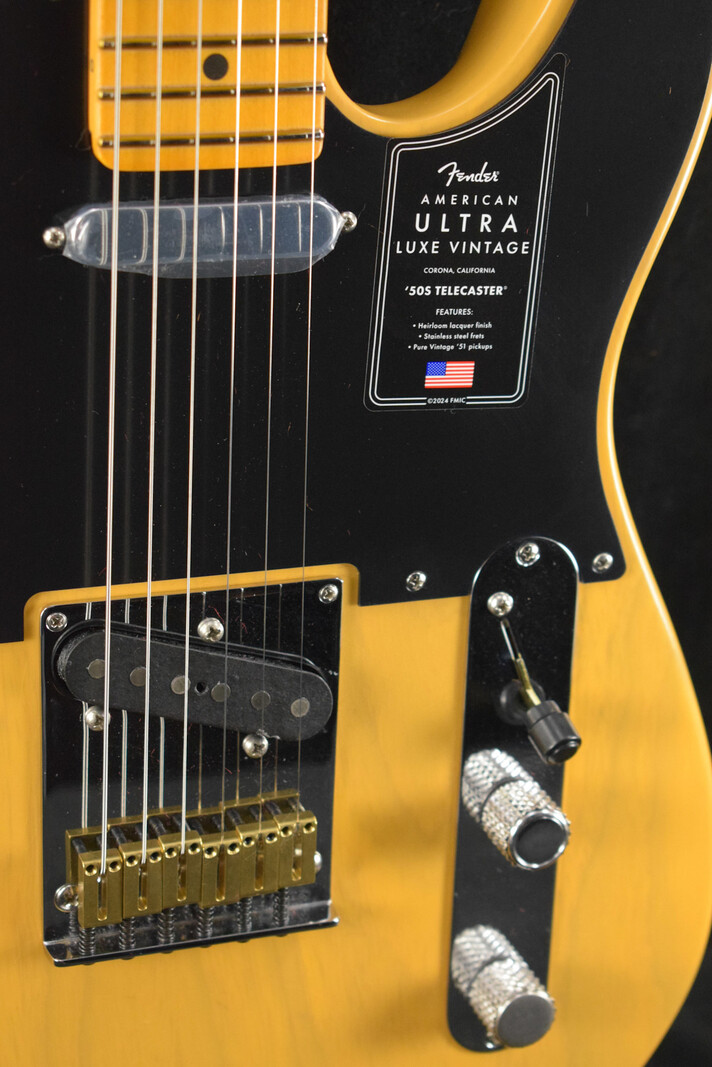 Fender Fender American Ultra Luxe Vintage '50s Telecaster Butterscotch Blonde Maple Fingerboard