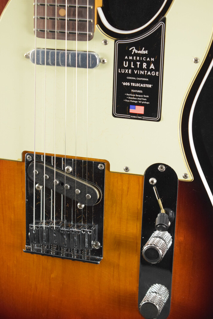 Fender Fender American Ultra Luxe Vintage '60s Telecaster Custom 3-Color Sunburst Rosewood Fingerboard