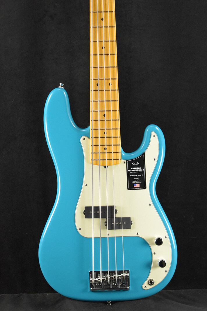Fender Fender American Professional II Precision Bass V Miami Blue Maple Fingerboard