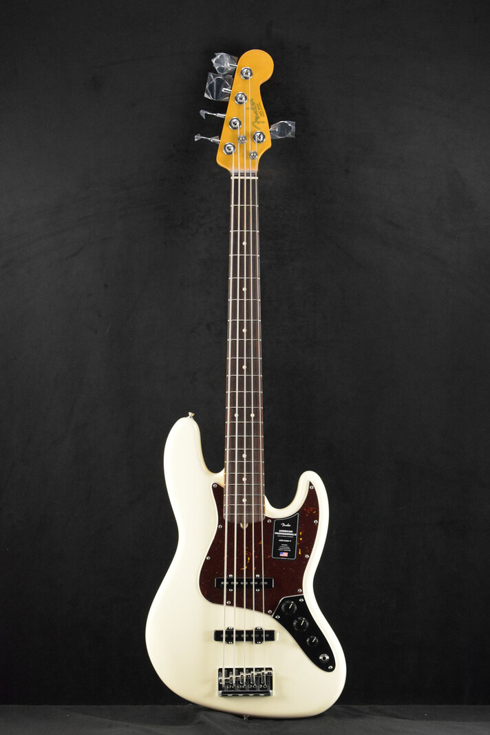 Fender Fender American Professional II Jazz Bass V Olympic White Rosewood Fingerboard