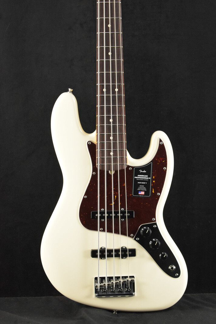 Fender Fender American Professional II Jazz Bass V Olympic White Rosewood Fingerboard