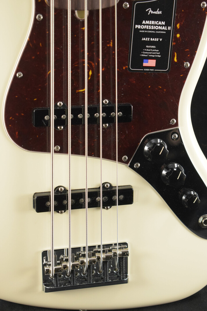 Fender Fender American Professional II Jazz Bass V Olympic White Rosewood Fingerboard