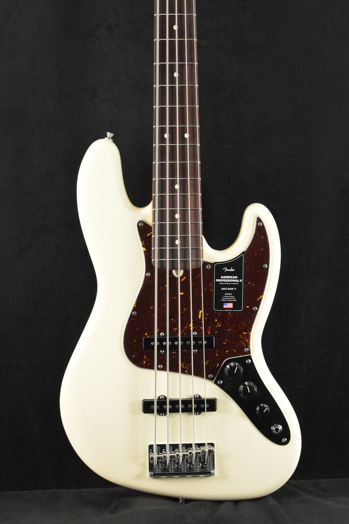 Fender Fender American Professional II Jazz Bass V Olympic White Rosewood Fingerboard