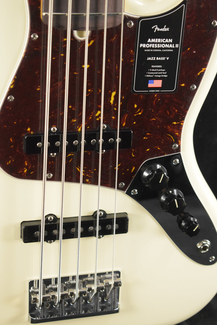 Fender Fender American Professional II Jazz Bass V Olympic White Rosewood Fingerboard