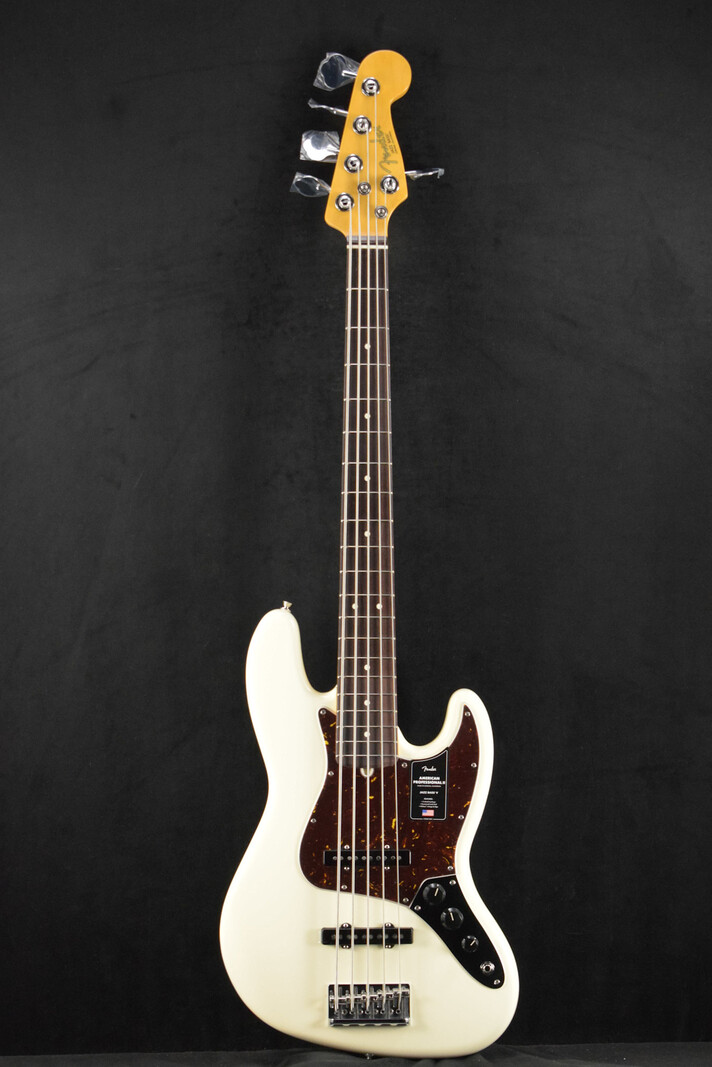 Fender Fender American Professional II Jazz Bass V Olympic White Rosewood Fingerboard