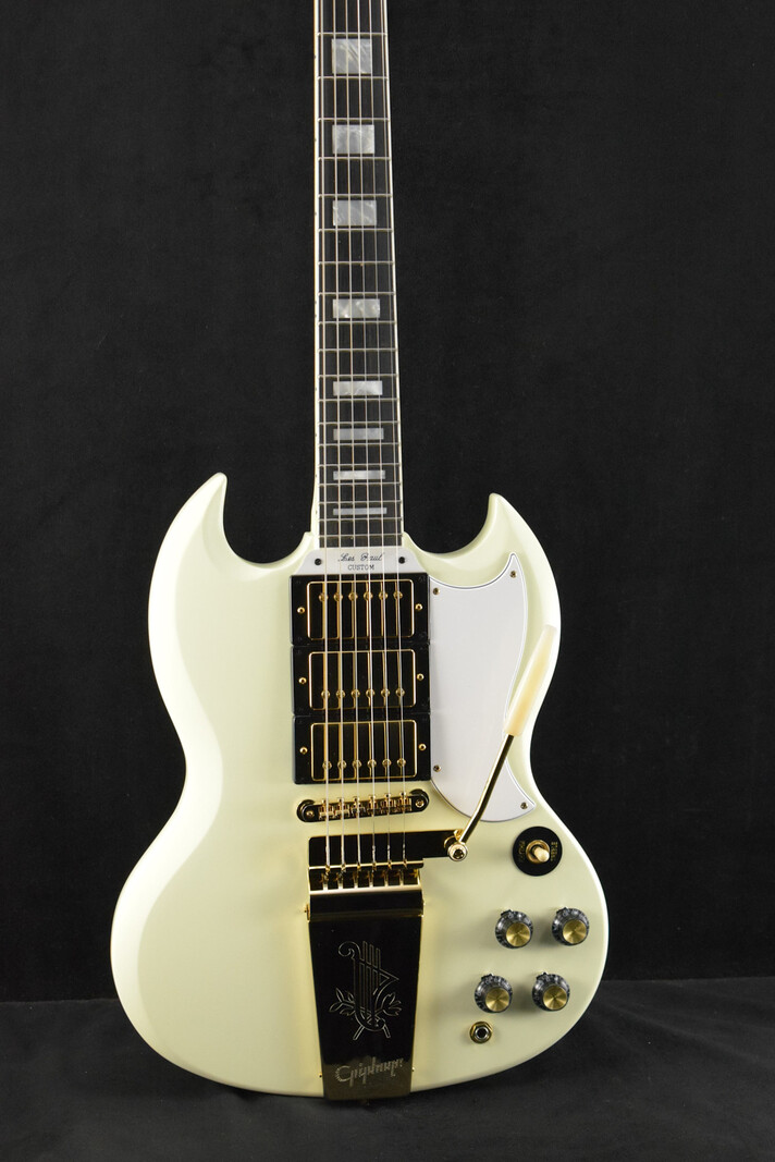 Epiphone Epiphone IGC 1963 Les Paul SG Custom With Maestro Vibrola Classic White (Includes Hard Case)