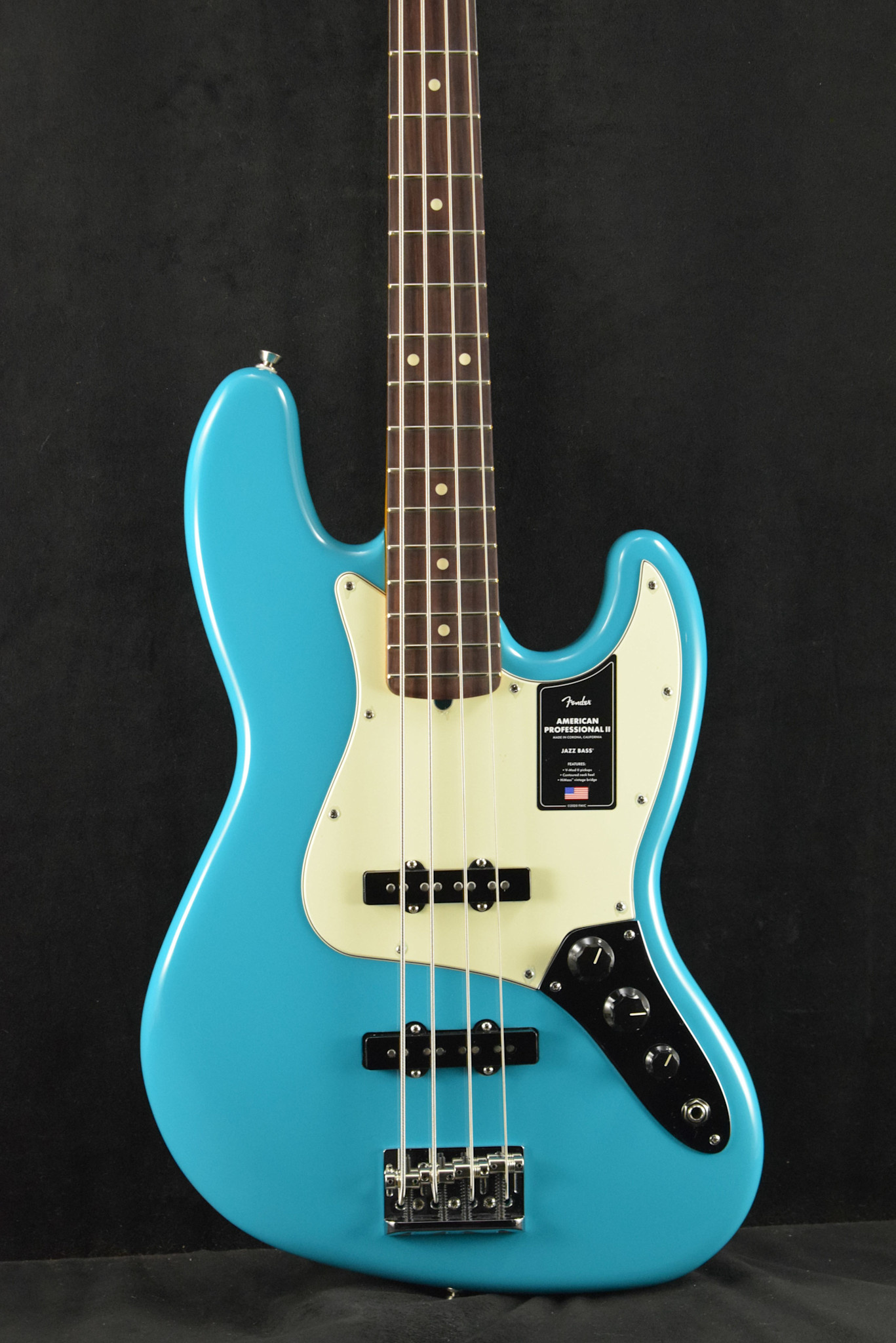 Fender Fender American Professional II Jazz Bass Miami Blue Rosewood Fingerboard