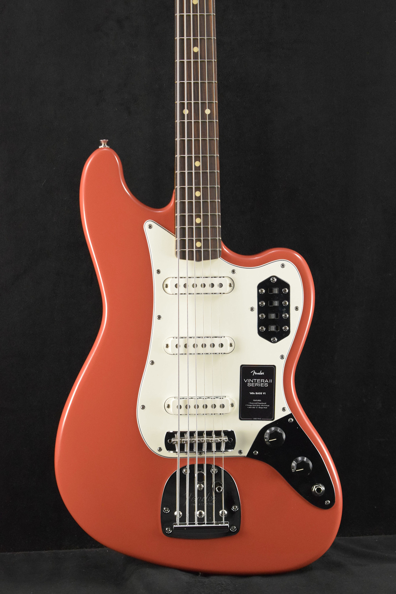 Fender Fender Vintera II '60s Bass VI Fiesta Red Rosewood Fingerboard