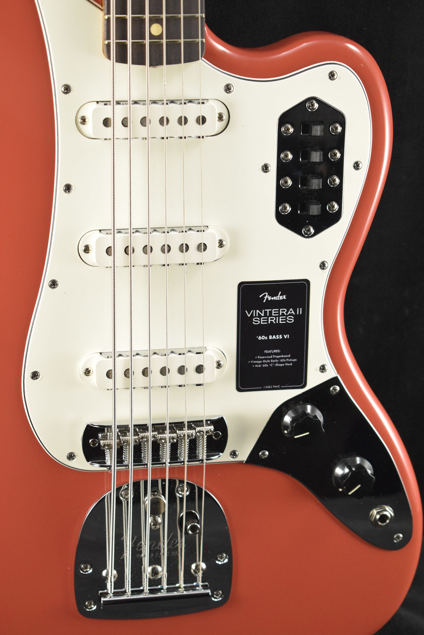 Fender Fender Vintera II '60s Bass VI Fiesta Red Rosewood Fingerboard