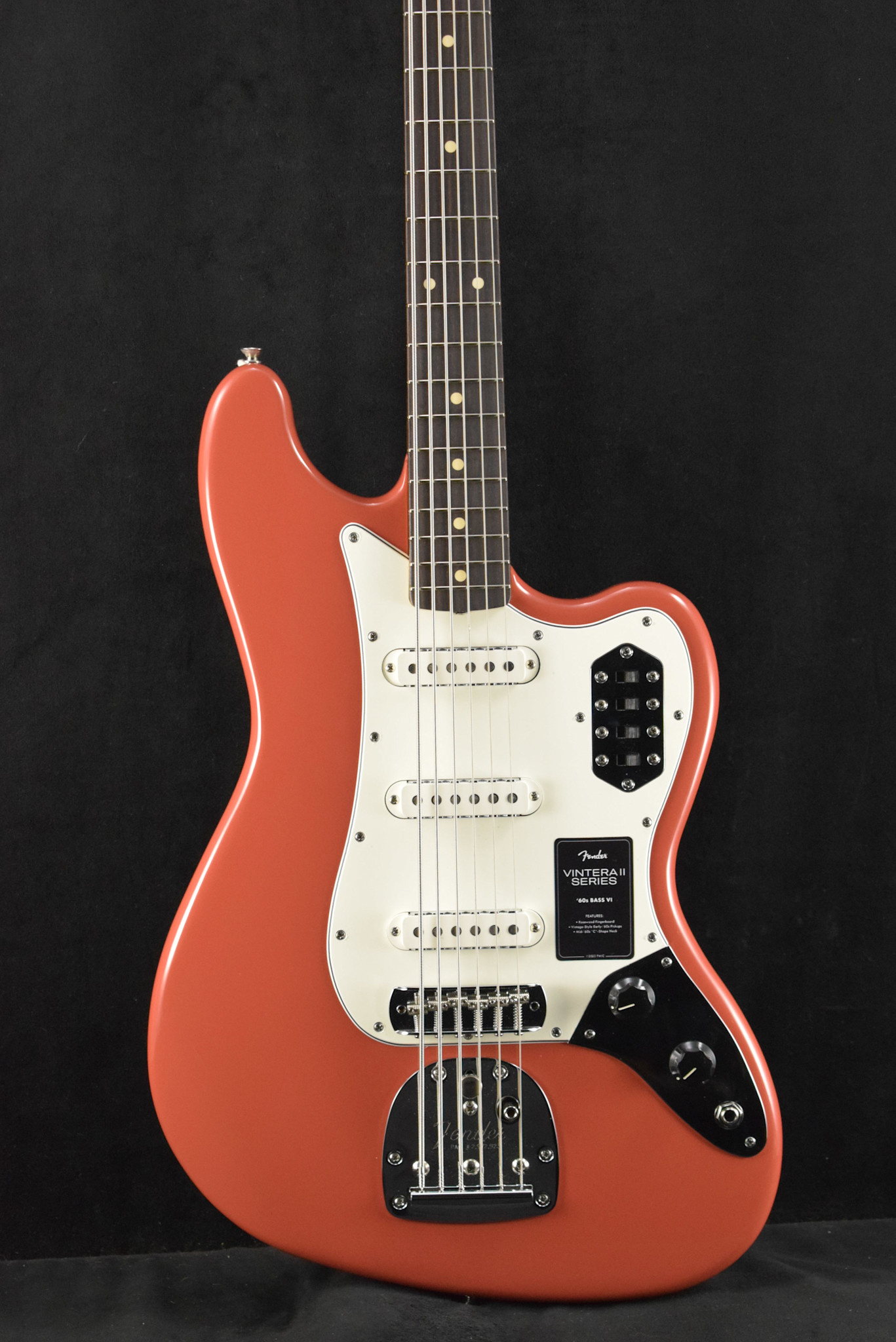 Fender Fender Vintera II '60s Bass VI Fiesta Red Rosewood Fingerboard