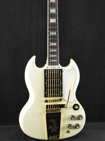 Epiphone Epiphone IGC 1963 Les Paul SG Custom With Maestro Vibrola Classic White w/ Hard Case