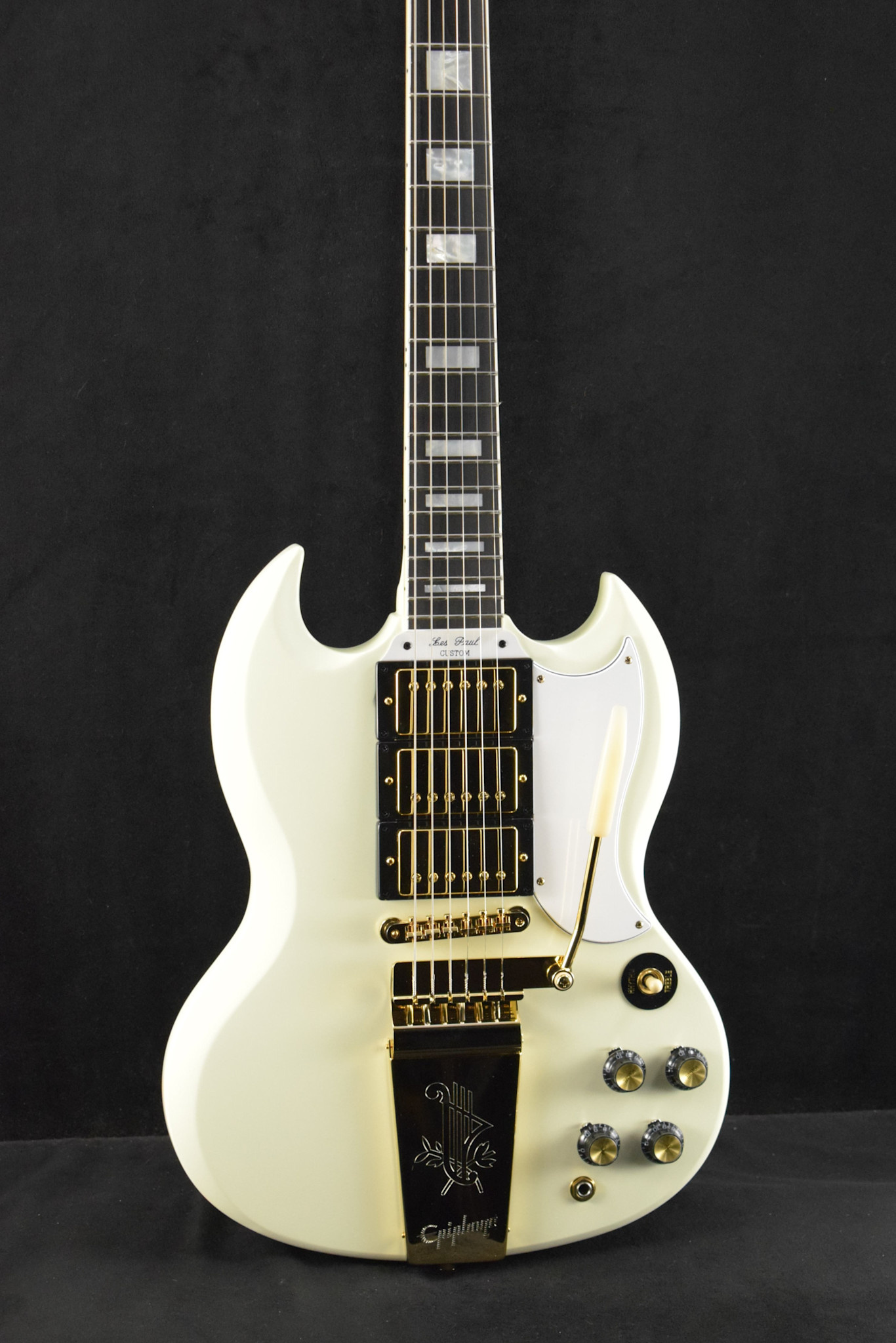 Epiphone Epiphone IGC 1963 Les Paul SG Custom With Maestro Vibrola Classic White w/ Hard Case