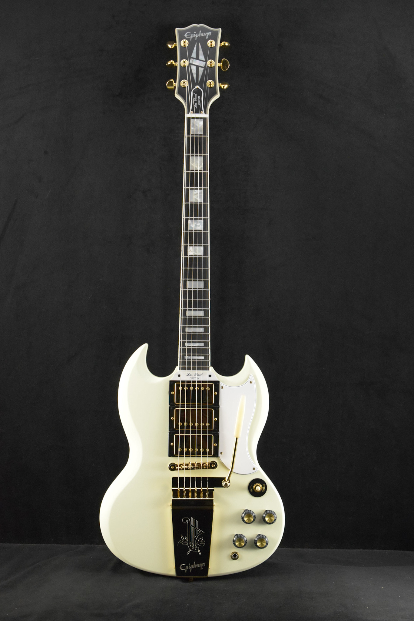 Epiphone Epiphone IGC 1963 Les Paul SG Custom With Maestro Vibrola Classic White w/ Hard Case