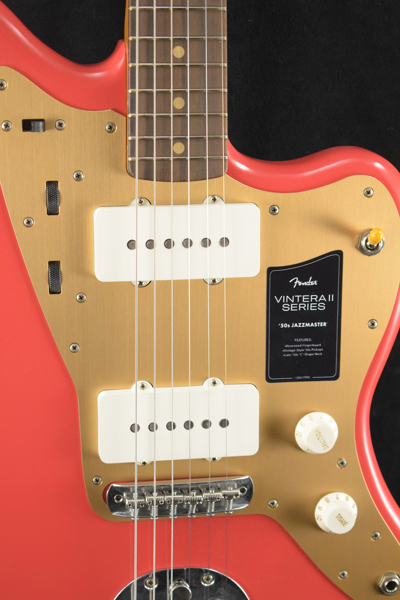 Fender Fender Limited Edition Vintera II Road Worn '50s Jazzmaster Fiesta Red Rosewood Fingerboard