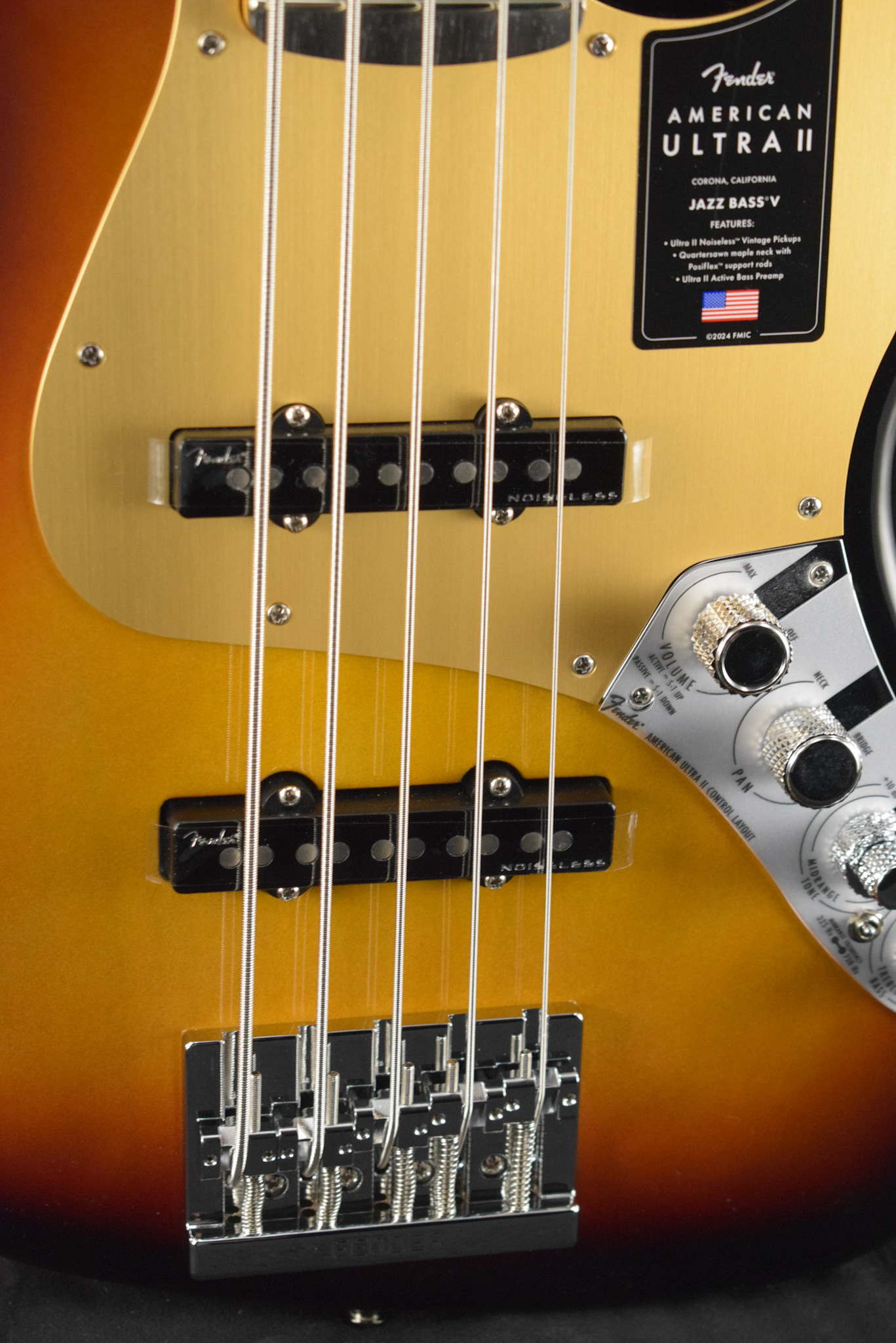 Fender Fender American Ultra II Jazz Bass V Ultraburst Ebony Fingerboard