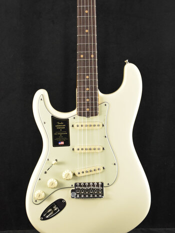 Fender Fender American Vintage II 1961 Stratocaster Left-Hand Olympic White Rosewood Fingerboard