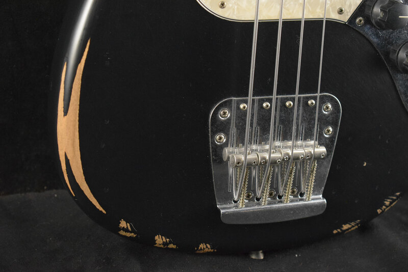 Fender JMJ Road Worn Mustang Bass Black - Fuller's Guitar