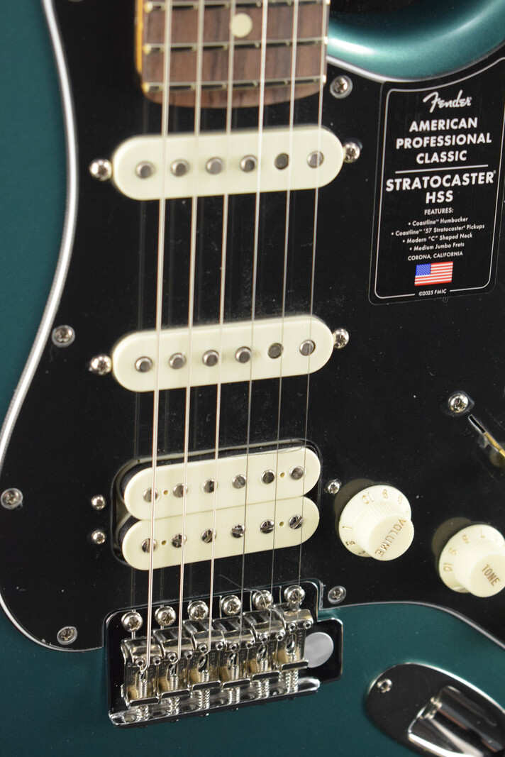 Fender Fender American Professional Classic Stratocaster HSS Faded Sherwood Green Metallic Rosewood Fingerboard