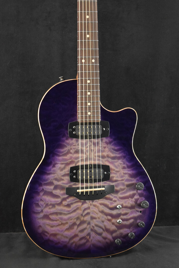 Tom Anderson Tom Anderson Crowdster Plus 2 Abalone to T-Purple Burst with Binding