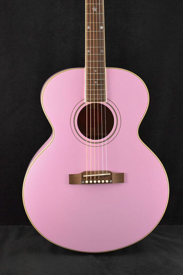 Epiphone Epiphone IGC J-180 LS Long Scale Pink w/ Hardshell Case