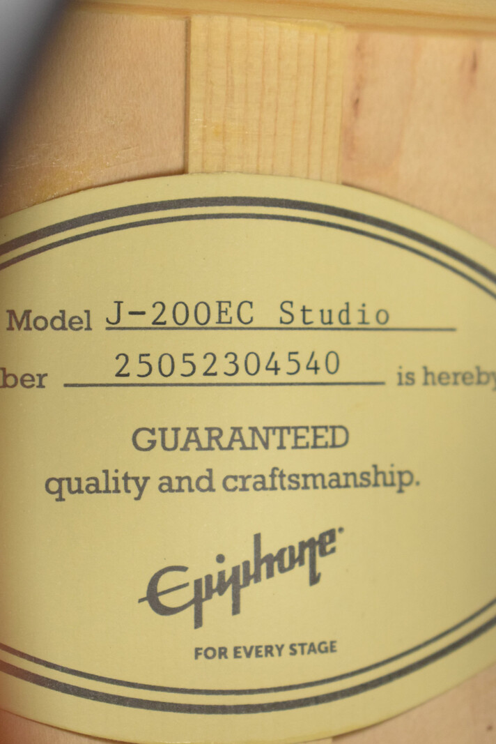 Epiphone Epiphone J-200 EC Studio Left-Handed Vintage Sunburst