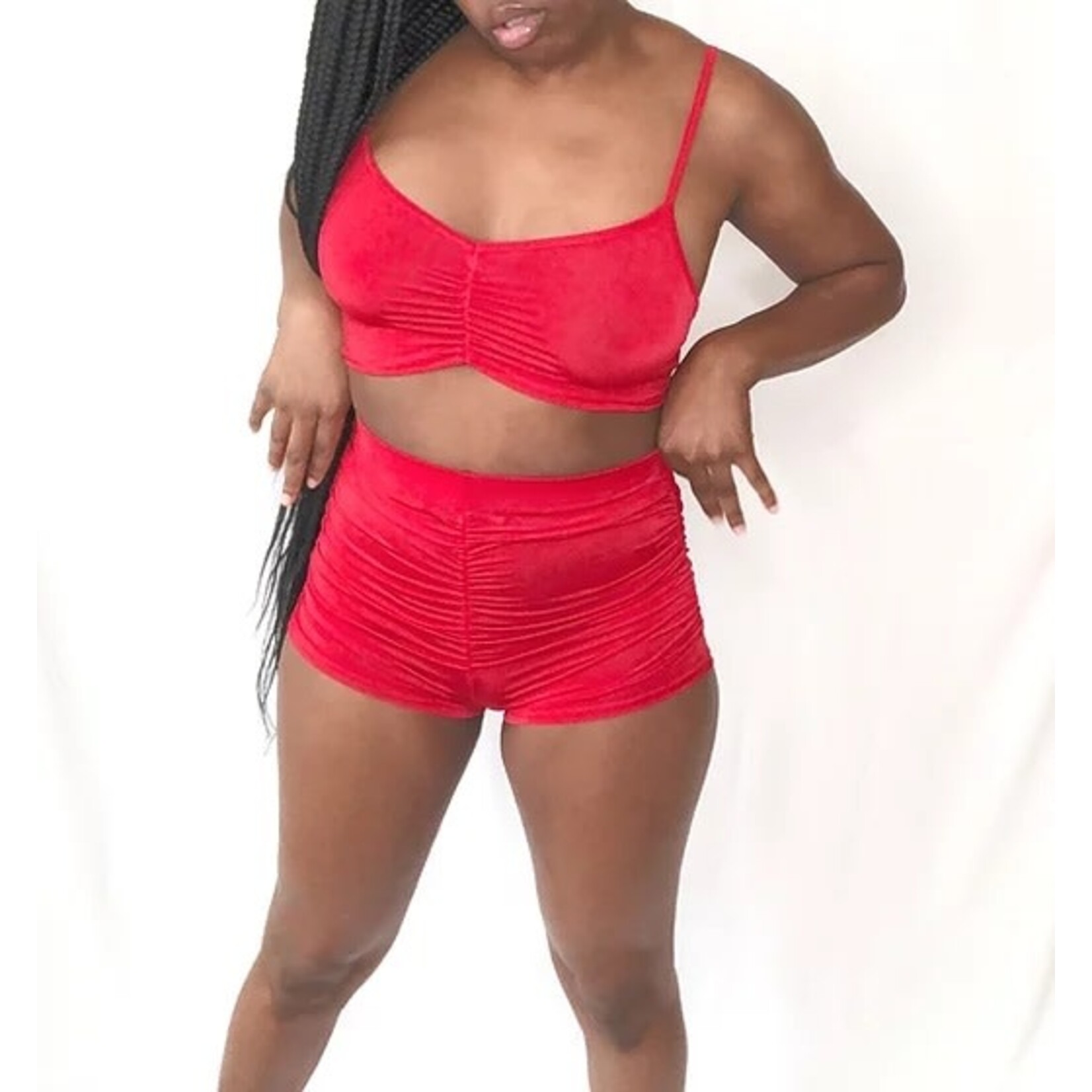 Be Mine Rouched Short Set