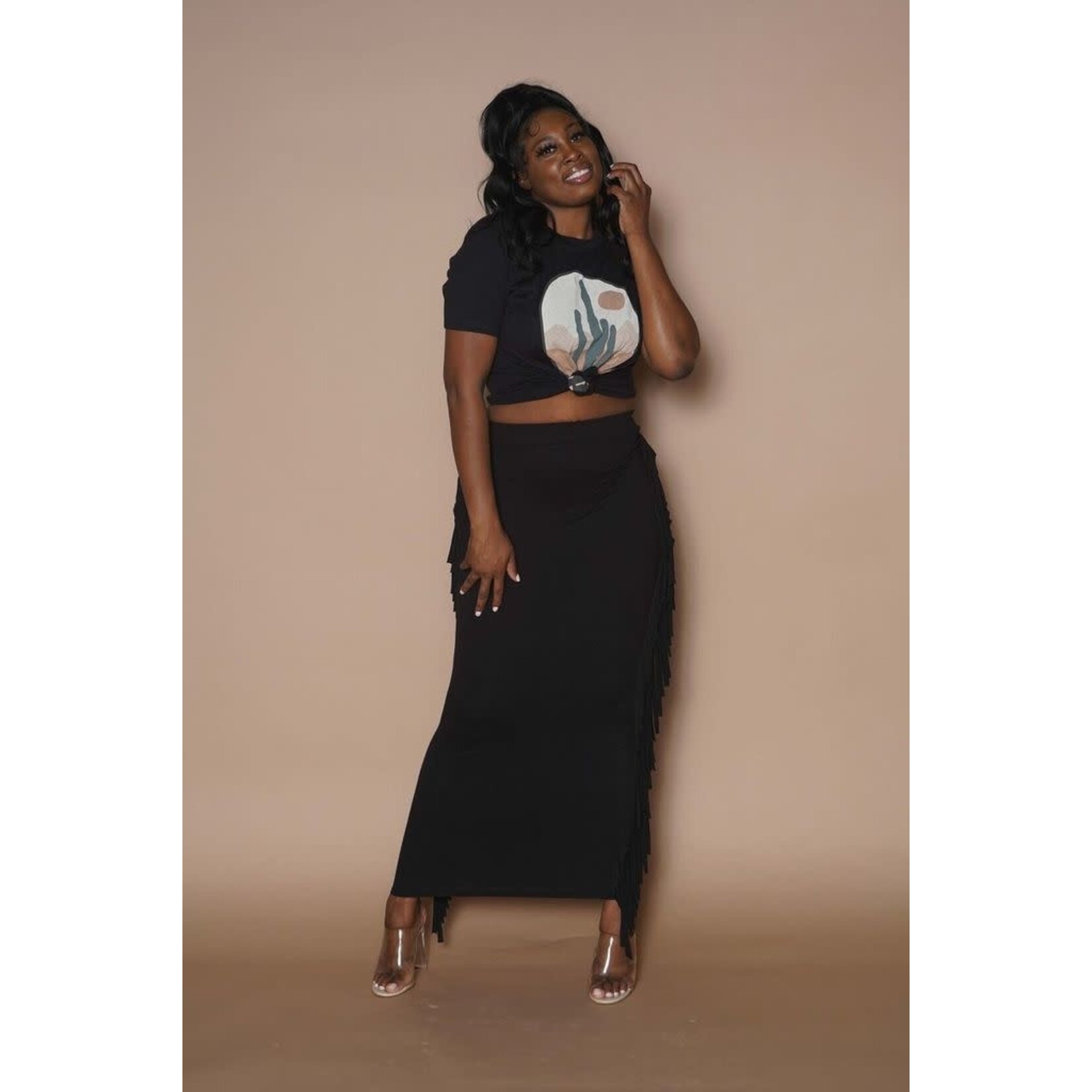 Rodeo Fringe Maxi Skirt