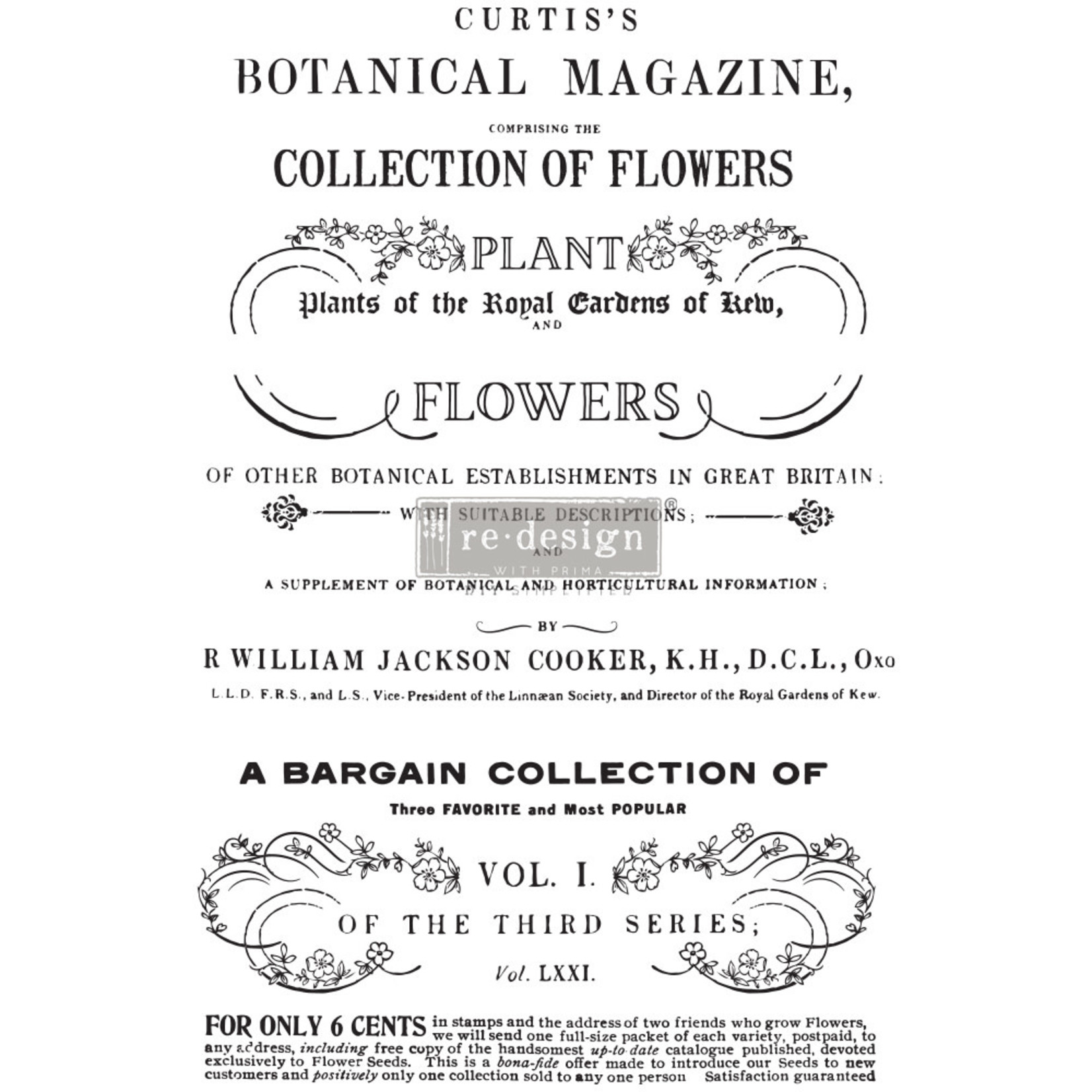 ReDesign with Prima Decor Transfer Botanical Magazine