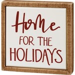 Home For The Holidays Box Sign Mini