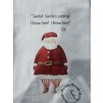 Santa Coming Flour Sack Towel