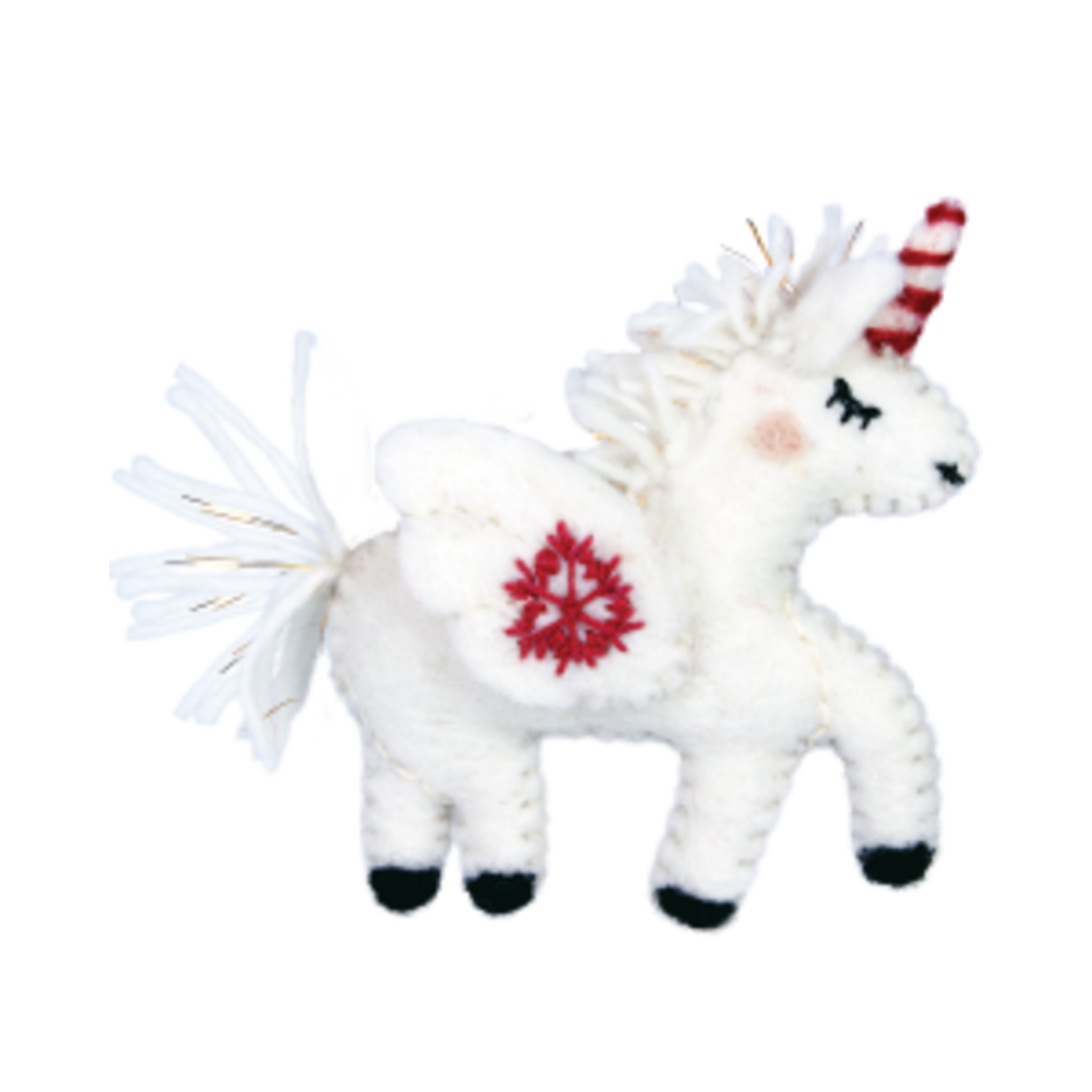 dzi Handmade Snowflake Unicorn Ornament
