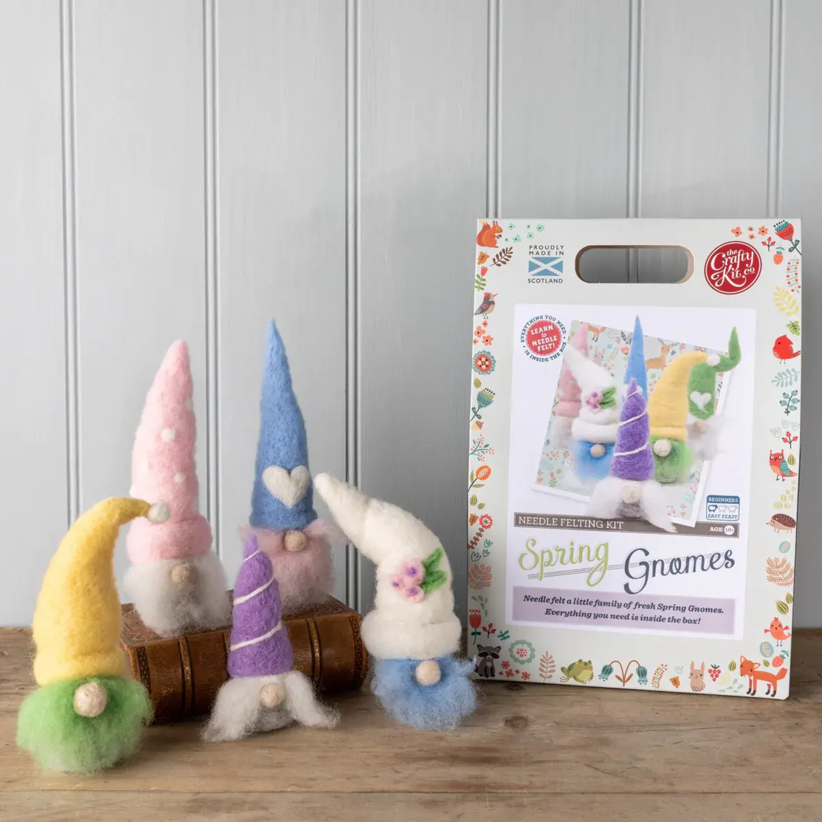 The Crafty Kit Company Spring Gnomes Needle Felting Craft Kit
