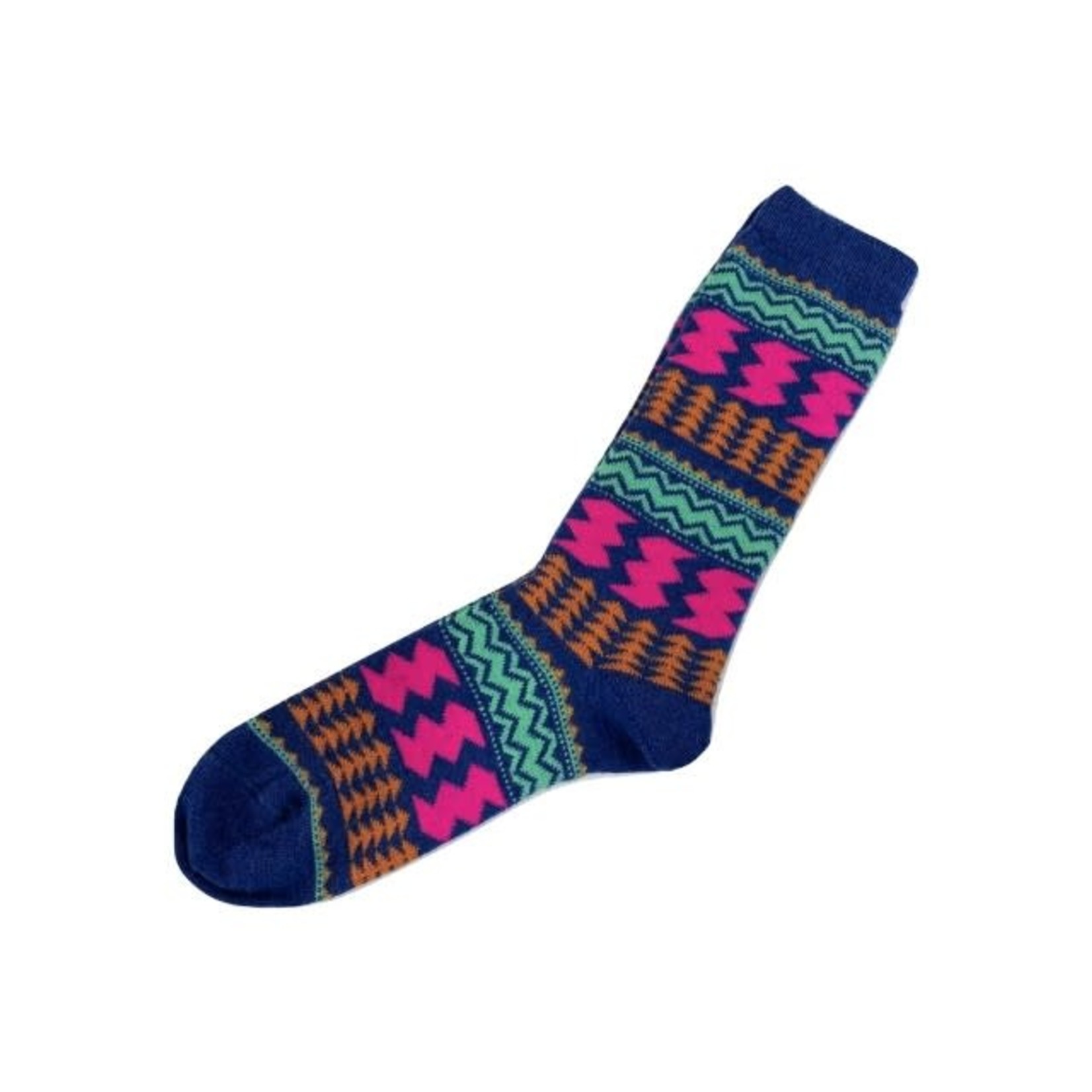 Tey Art Inc Alpaca Socks Zany Stripe L