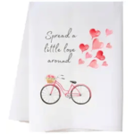 Valentines Bike Flour Sack Towel