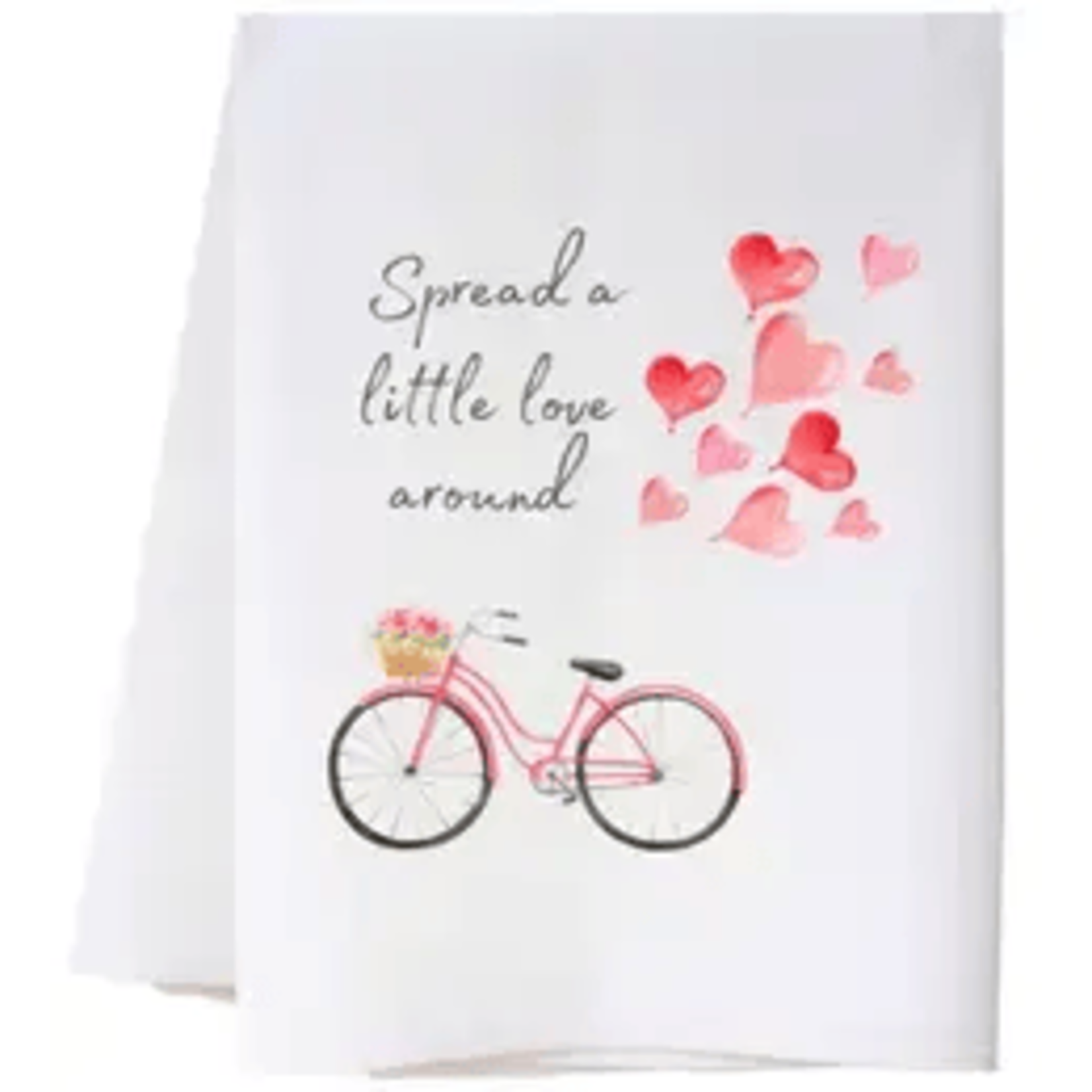 Valentines Bike Flour Sack Towel