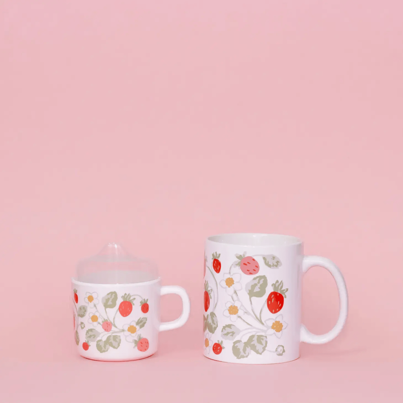 Vintage Strawberry Mama and Me Mug and Cup Set