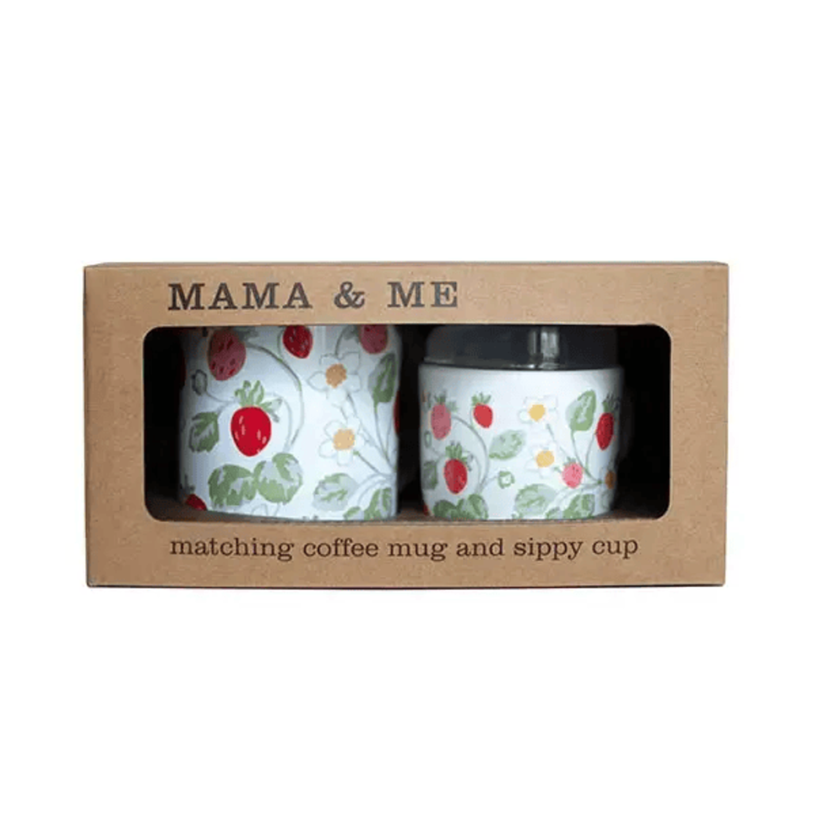 Vintage Strawberry Mama and Me Mug and Cup Set