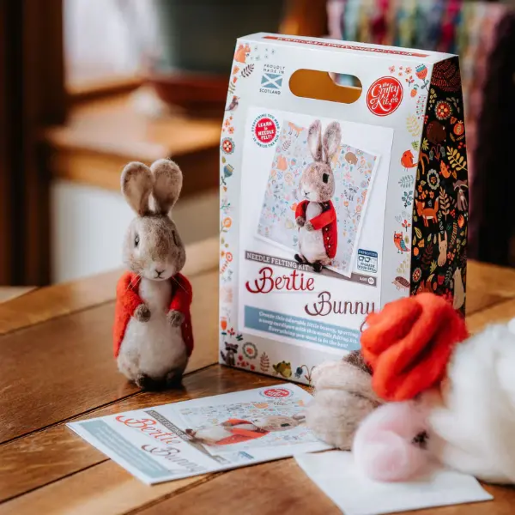 The Crafty Kit Company Bertie Bunny Needle Felting Craft